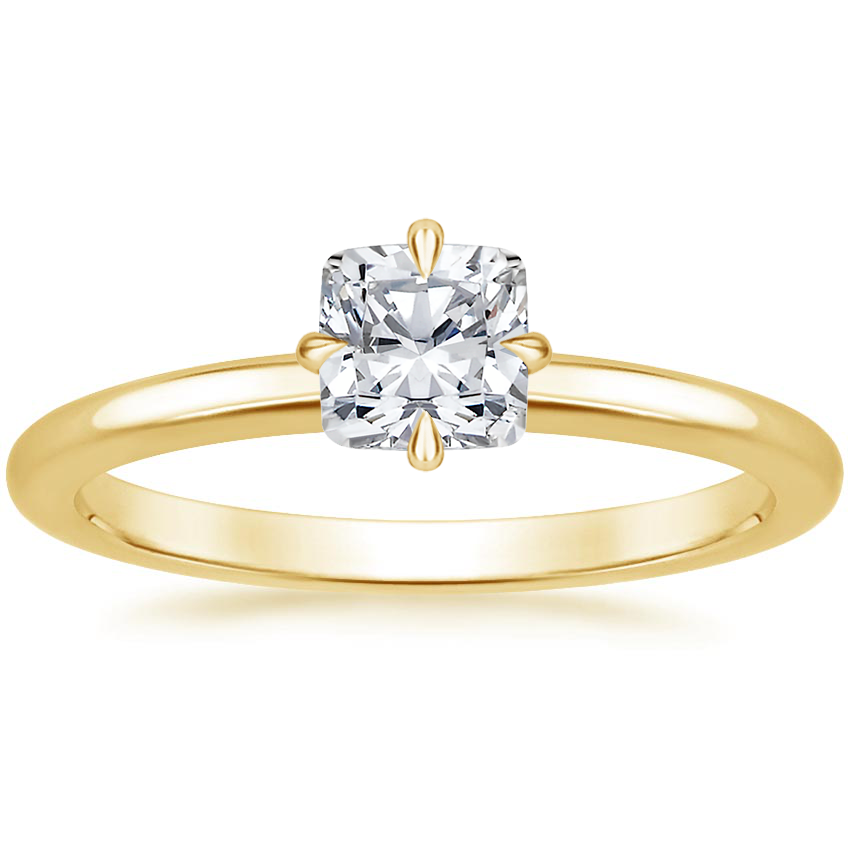 North Star Solitaire Engagement Ring 18K Yellow Gold CU