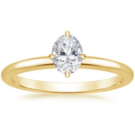 North Star Solitaire Engagement Ring 18K Yellow Gold OV