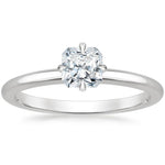North Star Solitaire Engagement Ring 18K White Gold RA