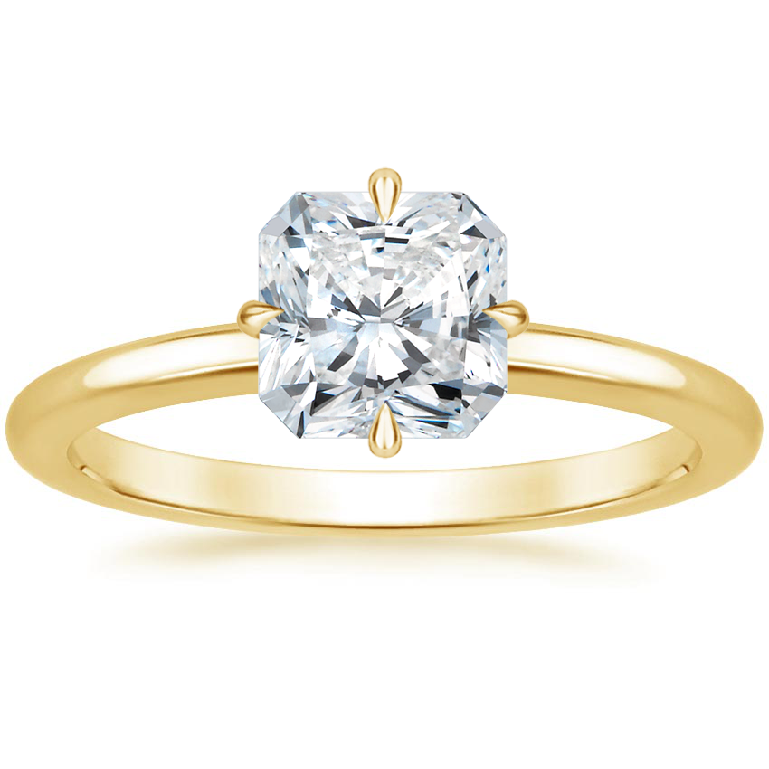 North Star Solitaire Engagement Ring 18K Yellow Gold RA