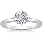 North Star Solitaire Engagement Ring 18K White Gold RD