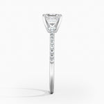 Ballad Half Coverage Diamond Ring (1/8 ct. tw.) Platinum Asscher Engagement Ring