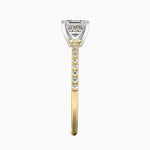 Ballad Half Coverage Diamond Ring (1/8 ct. tw.) Yellow Gold 18k Asscher Engagement Ring