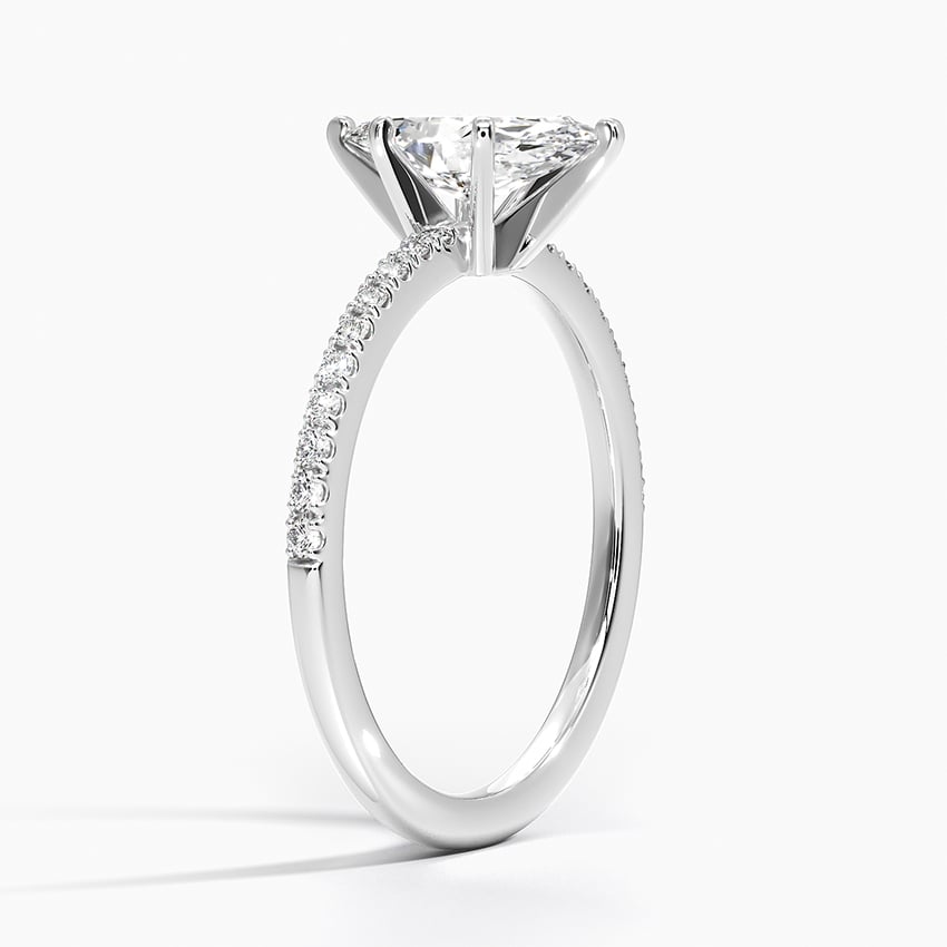 Ballad Half Coverage Diamond Ring (1/8 ct. tw.) Platinum Marquise Engagement Ring