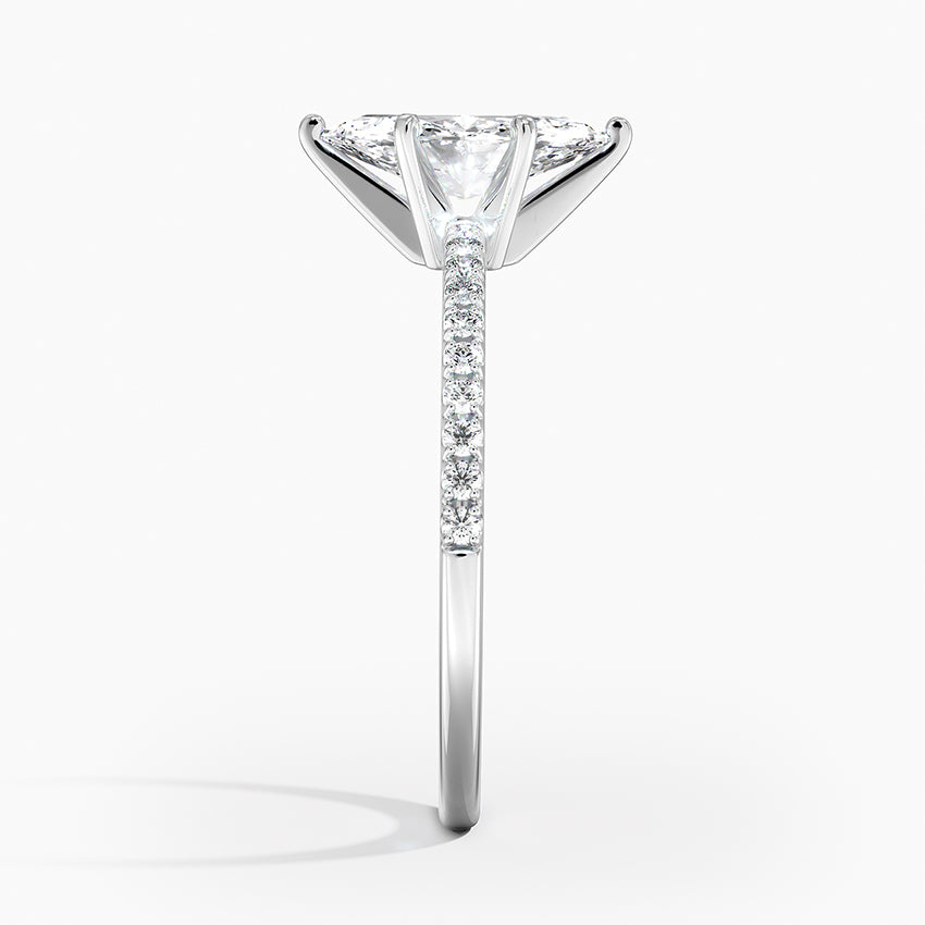 Ballad Half Coverage Diamond Ring (1/8 ct. tw.) Platinum Marquise Engagement Ring