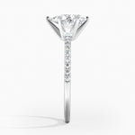 Ballad Half Coverage Diamond Ring (1/8 ct. tw.) Platinum Pear Engagement Ring