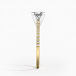 Ballad Half Coverage Diamond Ring (1/8 ct. tw.) Yellow Gold 18k Princess Engagement Ring