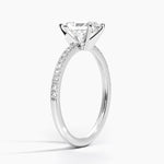 Ballad Half Coverage Diamond Ring (1/8 ct. tw.) Platinum Radiant Engagement Ring
