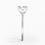 Ballad Half Coverage Diamond Ring (1/8 ct. tw.) Platinum Radiant Engagement Ring