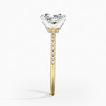Ballad Half Coverage Diamond Ring (1/8 ct. tw.) Yellow Gold 18k Radiant Engagement Ring