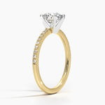 Ballad Half Coverage Diamond Ring (1/8 ct. tw.) Yellow Gold 18k Round Engagement Ring