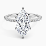 Ballad Half Coverage Diamond Ring (1/8 ct. tw.) Platinum Marquise Engagement Ring
