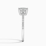 Luxe Kalina Hidden Halo Diamond Ring Platinum Asscher Engagement Ring