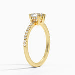 Luxe Kalina Hidden Halo Diamond Ring Yellow Gold 18k Cushion Engagement Ring
