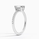 Luxe Kalina Hidden Halo Diamond Ring Platinum Emerald Engagement Ring