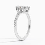Luxe Kalina Hidden Halo Diamond Ring Platinum Marquise Engagement Ring