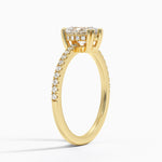 Luxe Kalina Hidden Halo Diamond Ring Yellow Gold 18k Oval Engagement Ring