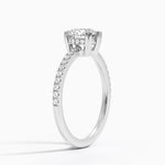 Luxe Kalina Hidden Halo Diamond Ring Platinum Round Engagement Ring