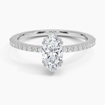 Luxe Kalina Hidden Halo Diamond Ring Platinum Marquise Engagement Ring