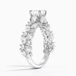 Olivetta Double Row Diamond Ring (2 1/2 ct. tw.) Platinum Asscher Engagement Ring