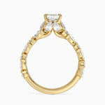 Olivetta Double Row Diamond Ring (2 1/2 ct. tw.) Yellow Gold 18k Asscher Engagement Ring