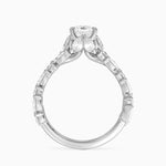 Olivetta Double Row Diamond Ring (2 1/2 ct. tw.) Platinum Cushion Engagement Ring