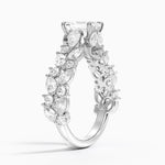 Olivetta Double Row Diamond Ring (2 1/2 ct. tw.) Platinum Emerald Engagement Ring