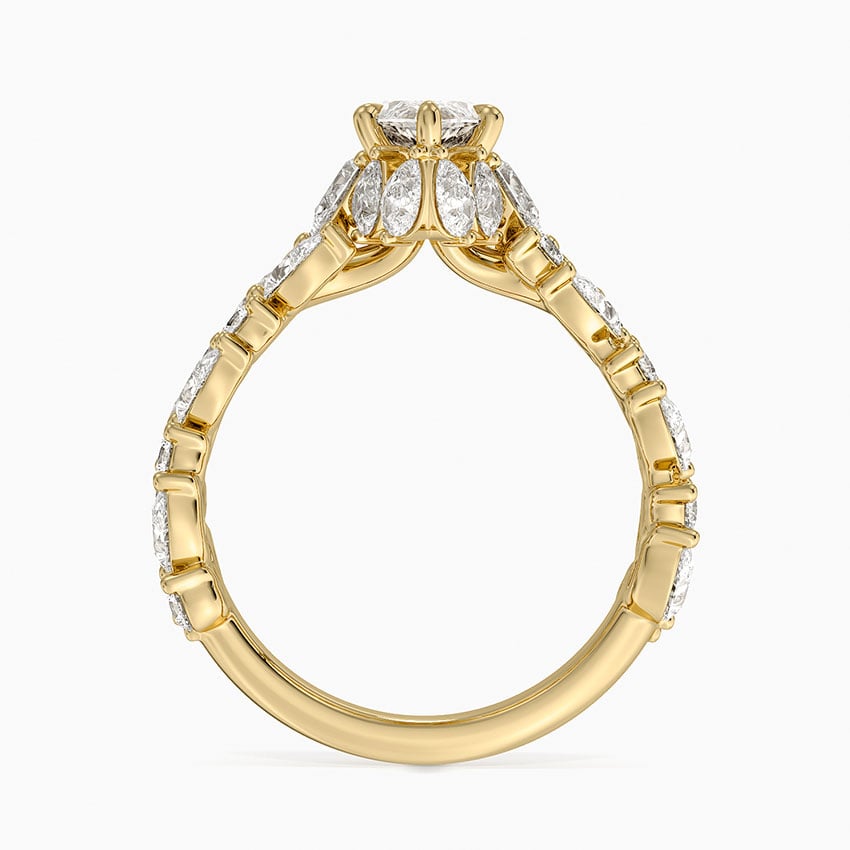 Olivetta Double Row Diamond Ring (2 1/2 ct. tw.) Yellow Gold 18k Marquise Engagement Ring