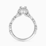 Olivetta Double Row Diamond Ring (2 1/2 ct. tw.) Platinum Oval Engagement Ring