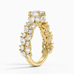 Olivetta Double Row Diamond Ring (2 1/2 ct. tw.) Yellow Gold 18k Round Engagement Ring