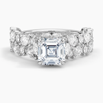 Olivetta Double Row Diamond Ring (2 1/2 ct. tw.) Platinum Asscher Engagement Ring