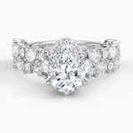 Olivetta Double Row Diamond Ring (2 1/2 ct. tw.) Platinum Pear Engagement Ring