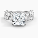 Olivetta Double Row Diamond Ring (2 1/2 ct. tw.) Platinum Princess Engagement Ring