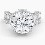 Olivetta Double Row Diamond Ring (2 1/2 ct. tw.) Platinum Round Engagement Ring
