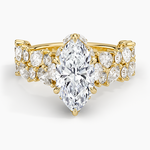 Olivetta Double Row Diamond Ring (2 1/2 ct. tw.) Yellow Gold 18k Marquise Engagement Ring