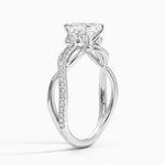 Garland Diamond Ring Platinum Asscher Engagement Ring