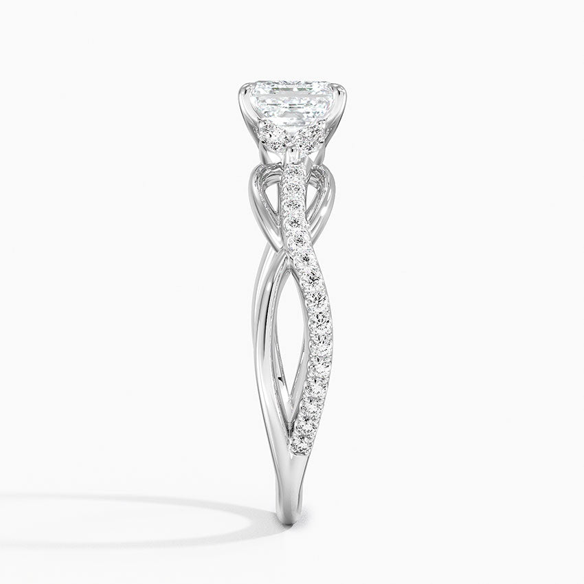Garland Diamond Ring Platinum Asscher Engagement Ring