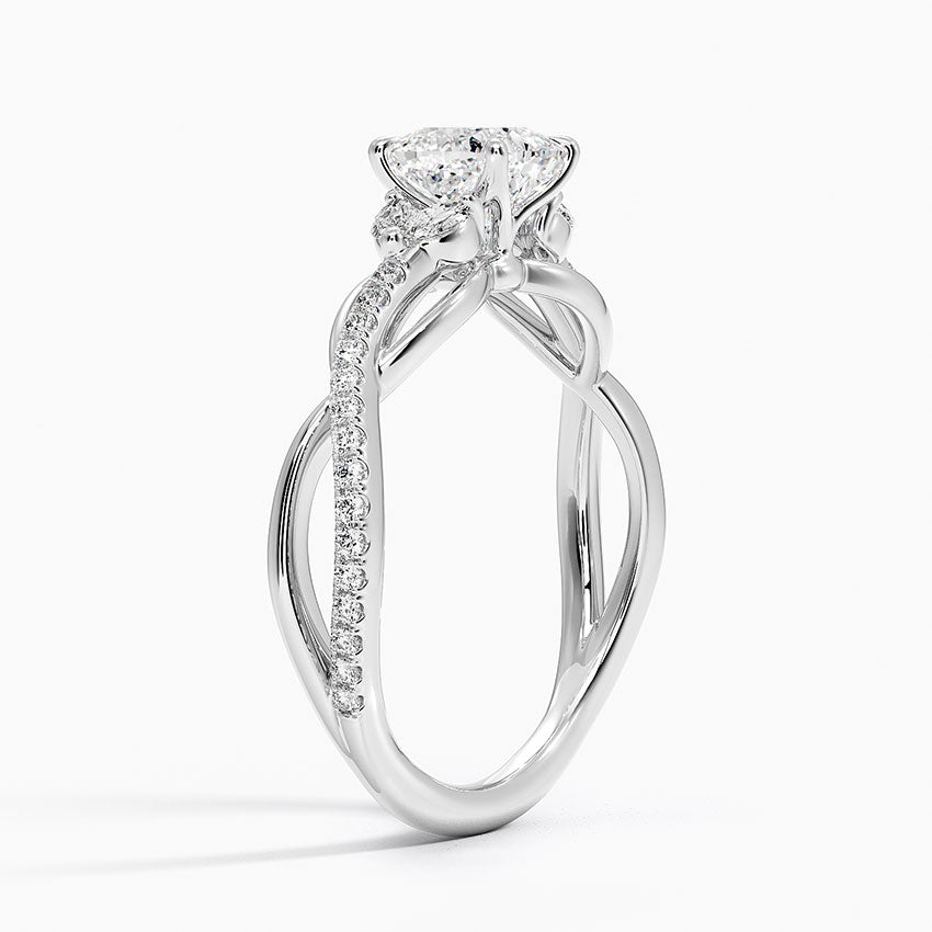 Garland Diamond Ring Platinum Cushion Engagement Ring