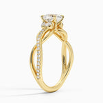 Garland Diamond Ring Yellow Gold 18k Cushion Engagement Ring