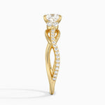 Garland Diamond Ring Yellow Gold 18k Cushion Engagement Ring