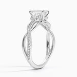 Garland Diamond Ring Platinum Emerald Engagement Ring