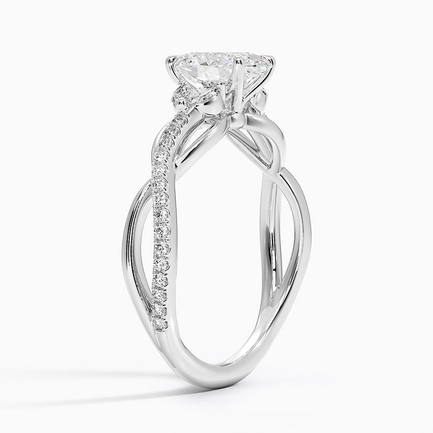 Garland Diamond Ring Platinum Oval Engagement Ring