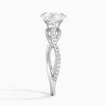 Garland Diamond Ring Platinum Oval Engagement Ring