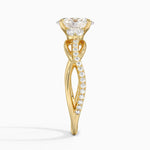 Garland Diamond Ring Yellow Gold 18k Oval Engagement Ring