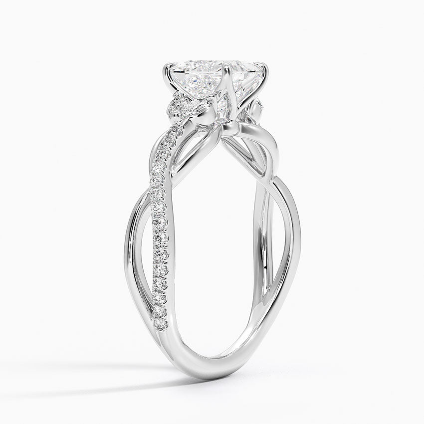 Garland Diamond Ring Platinum Princess Engagement Ring