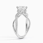 Garland Diamond Ring Platinum Princess Engagement Ring