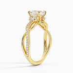 Garland Diamond Ring Yellow Gold 18k Princess Engagement Ring