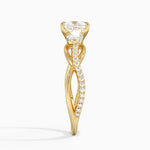 Garland Diamond Ring Yellow Gold 18k Princess Engagement Ring