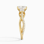 Garland Diamond Ring Yellow Gold 18k Radiant Engagement Ring
