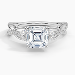 Garland Diamond Ring Platinum Asscher Engagement Ring